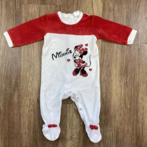 Fehér|Piros színű Lány Rugdalózó - ( Disney ) 74