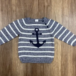 Fehér|Szürke színű Fiú Pulóver - ( H&M ) 74