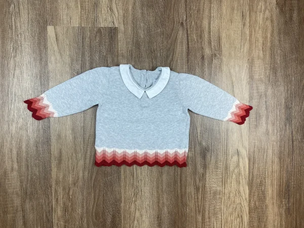 Fehér|Piros|Szürke színű Lány Pulóver - ( Marks & Spencer ) 74