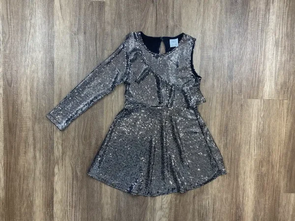 Fekete|Ezüst színű Lány -  Ruha ( Zara ) 128