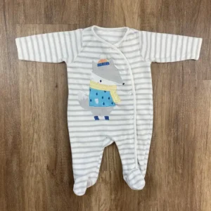 Fehér|Szürke színű Fiú -  Rugdalózó ( Egyéb ) 62|68