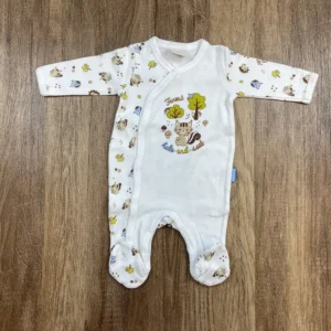 Barna, Fehér színű Hosszú szárú Fiú Rugdalózó (Brendon) 50