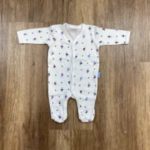 Fehér, Kék, Piros színű Hosszú ujjú Fiú Rugdalózó (Brendon) 50