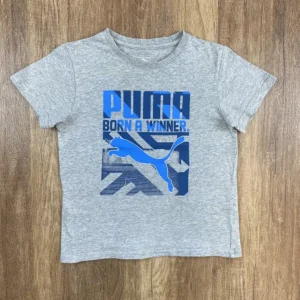 Szürke színű Rövid ujjú Fiú Póló (Puma) 116
