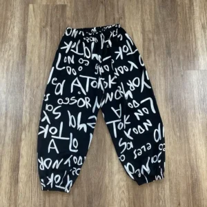 Fehér, Fekete színű Hosszú szárú Lány Nadrág (Egyéb) 140