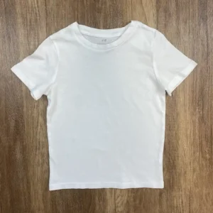 Fehér színű Rövid ujjú Fiú Póló (H&M) 110, 116