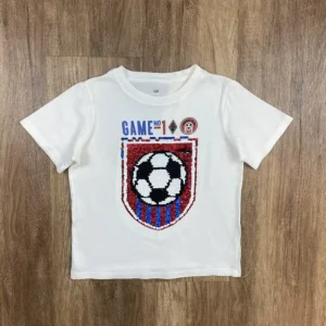 Fehér színű Rövid ujjú Fiú Póló (H&M) 110, 116