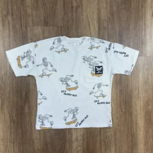 Fehér színű Rövid ujjú Fiú Póló (Zara) 128, 134