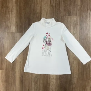 Fehér színű Hosszú ujjú Lány Póló (Egyéb) 134, 140