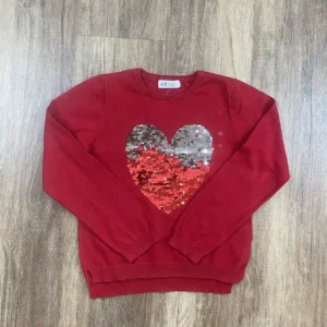 Piros színű Hosszú ujjú Lány Pulóver (H&M) 122, 128