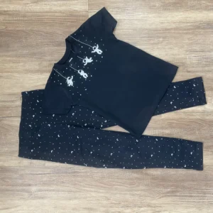 Fekete színű Hosszú szárú Fiú Pizsama (Sinsay) 122, 128