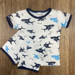 Fehér, Kék színű Rövid szárú Fiú Pizsama (H&M) 104, 98