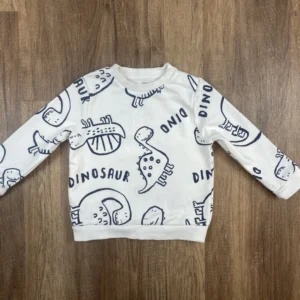 Fehér színű Hosszú ujjú Fiú Pulóver (F&F) 80, 86