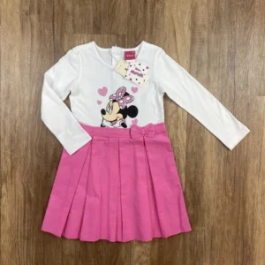 Fehér, Rózsaszín színű Hosszú ujjú Lány Ruha (Disney) 110