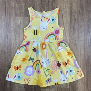 Sárga színű Ujjatlan Lány Ruha (F&F) 104, 98