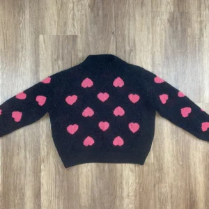 Fekete, Pink színű Hosszú ujjú Lány Pulóver (Egyéb) 146, 152