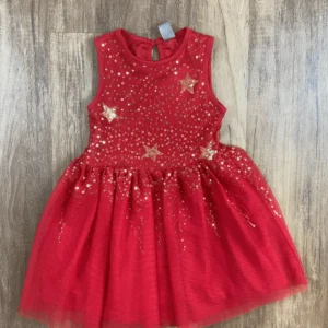 Piros színű Ujjatlan Lány Ruha (Egyéb) 110, 116