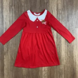 Piros színű Hosszú ujjú Lány Ruha (H&M) 110, 116