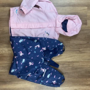 Kék, Rózsaszín színű Kantáros Lány Kabát (Lupillu) 122, 128