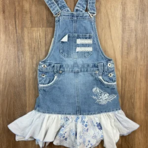 Fehér, Kék színű Kantáros Lány Ruha (C&A) 122