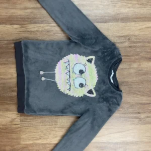 Szürke színű Hosszú ujjú Lány Pulóver (H&M) 122, 128