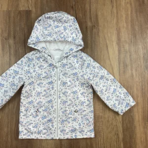 Fehér, Kék színű Kapucnis Lány Kabát (F&F) 80, 86