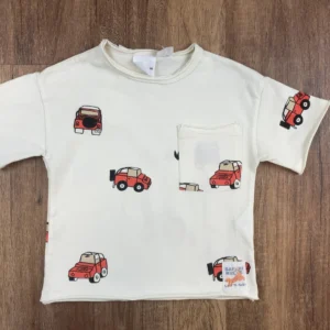 Drapp színű Rövid ujjú Fiú Póló (Zara) 86