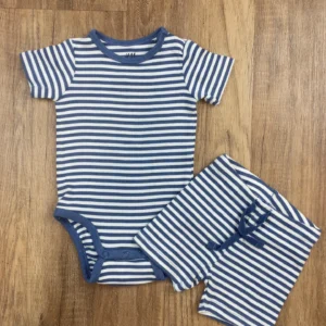 Fehér, Kék színű Rövid ujjú Fiú Body (H&M) 62