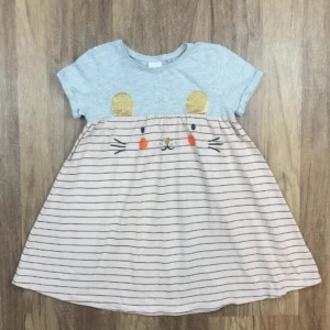 Drapp, Szürke színű Rövid ujjú Lány Ruha (Next) 104