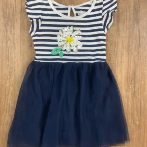 Fehér, Kék színű Rövid ujjú Lány Ruha (Egyéb) 110