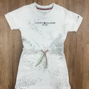 Fehér színű Rövid ujjú Lány Ruha (Tommy Hilfiger) 104