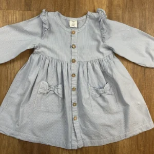 Fehér, Kék színű Hosszú ujjú Lány Ruha (Egyéb) 80