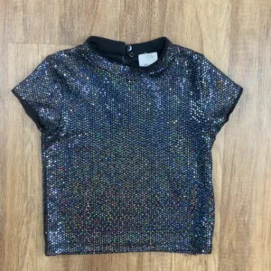 Fekete színű Rövid ujjú Lány Felső (Zara) 134