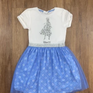 Fehér, Kék színű Rövid ujjú Lány Ruha (Disney) 110, 116
