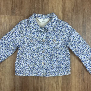 Fehér, Kék színű Lány Kabát (H&M) 98