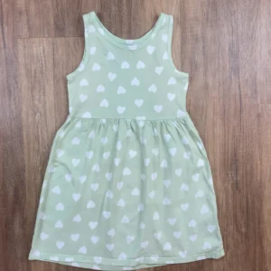 Fehér, Zöld színű Ujjatlan Lány Ruha (H&M) 110, 116