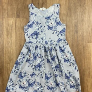 Fehér, Kék színű Ujjatlan Lány Ruha (H&M) 122, 128