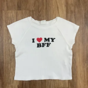 Fehér színű Rövid ujjú Lány Póló (Zara) 128