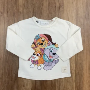 Fehér színű Hosszú ujjú Lány Póló (Zara) 110