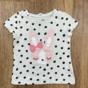 Fehér színű Rövid ujjú Lány Póló (H&M) 104, 98