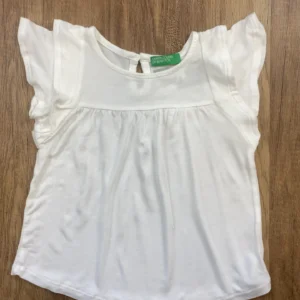 Fehér színű Rövid ujjú Lány Felső (Benetton) 80