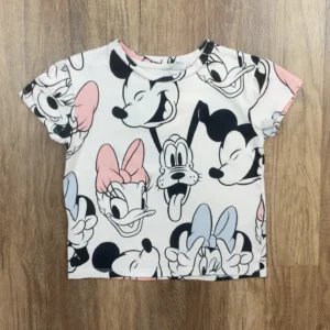 Fehér színű Rövid ujjú Lány Póló (H&M) 110, 116